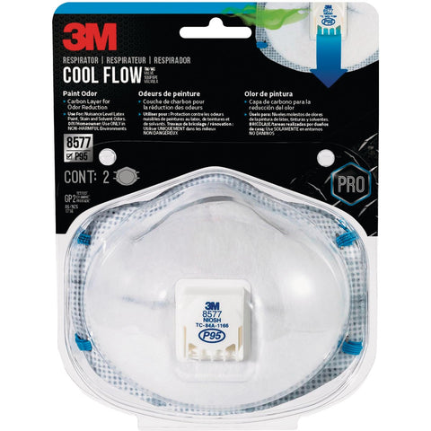 3M Particulate Respirator with Nuisance Level Organic Vapor Relief; Mfg #8577P2-DC-PS