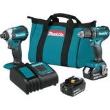 Makita 2-Tool Compact Drill/Driver & Impact Driver Cordless Tool Combo Kit; Mfg #XT281S