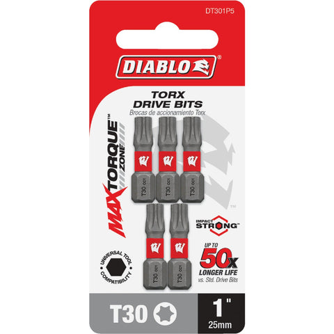 Diablo Insert Impact Screwdriver Bit; Mfg #DT301P5