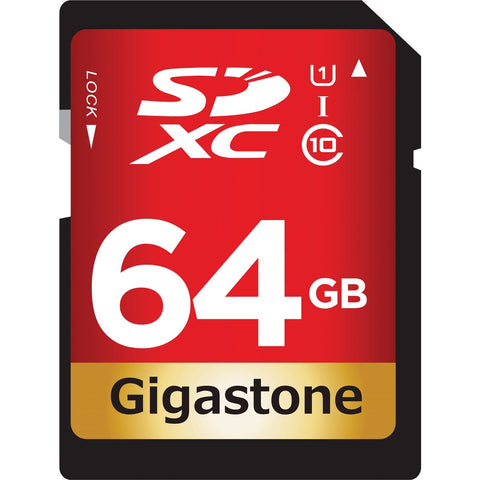 Gigastone Prime Series SDHC Card; Mfg #GS-SDXC80U1-64GB-R