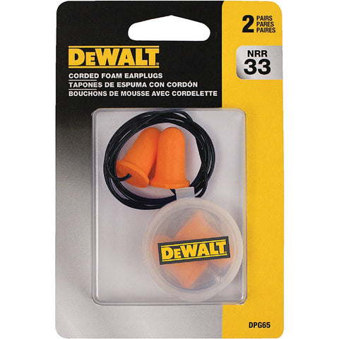 DeWalt Foam Ear Plugs; Mfg #DPG65TC2