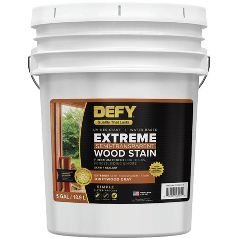 DEFY Extreme Semi-Transparent Exterior Wood Stain; Mfg #300410