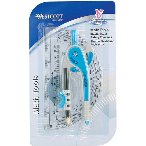 Westcott Compass & Protractor Set; Mfg #14558