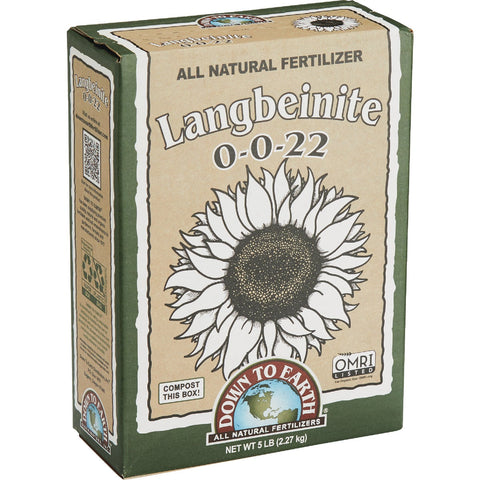Down To Earth Langbeinite Dry Plant Food; Mfg #DTE07852