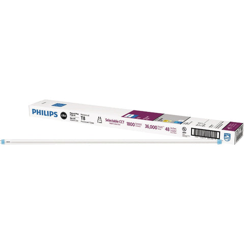 Philips InstantFit Multi-CCT LED Tube Light Bulb; Mfg #591701