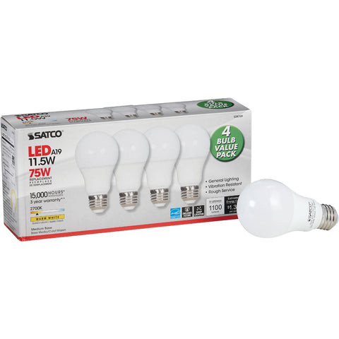 Satco A19 Medium LED Light Bulb; Mfg #S28769
