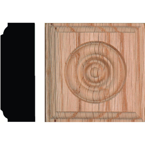 House of Fara Hardwood Rosette Block; Mfg #R95