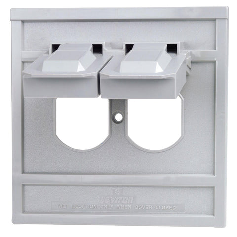 Leviton Commercial Grade Weatherproof Outdoor Outlet Cover; Mfg #0004986GY