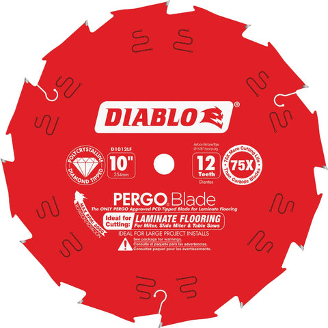 Diablo PERGOBlade Laminate & Wood Cutting Circular Saw Blade; Mfg #D1012LF