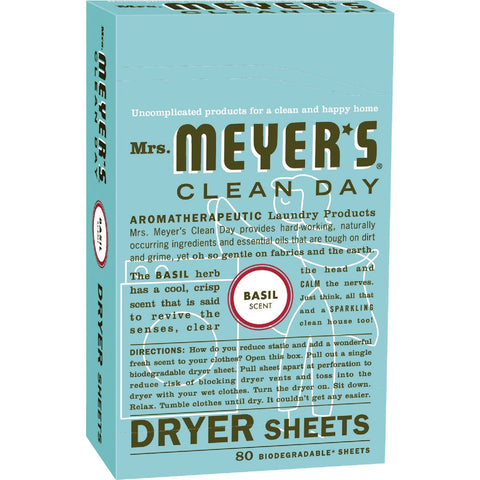 Mrs. Meyer's Clean Day Dryer Sheet; Mfg #14448