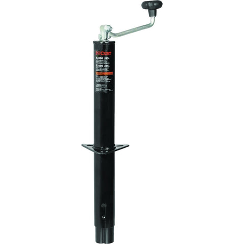 CURT 5000 Lb. Weld-On Pipe-Mount Swivel Trailer Tongue Jack, 10-3/4 In. Ver; Mfg #25007