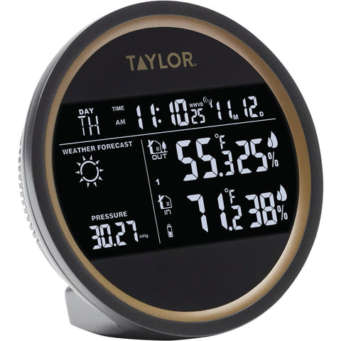 Taylor Digital Inside/Outside Round Weather Forecaster; Mfg #5282011