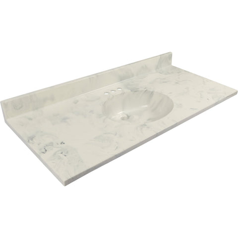 Modular Vanity Tops Oval Vanity Top w/Flat Edge; Mfg #2249OW101101B141410