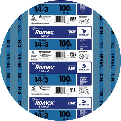 Romex 14/3 NMW/G Electrical Wire; Mfg #63946928