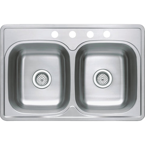CMI Double Bowl Top Mount Kitchen Sink; Mfg #003-513
