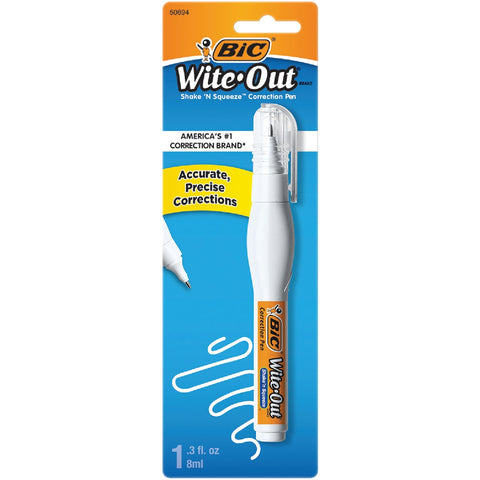 Bic Wite-Out Correction Pen; Mfg #WOSQPP11WHI