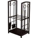 Home Impressions Fireplace Tool Set with Log Rack; Mfg #LG-1001