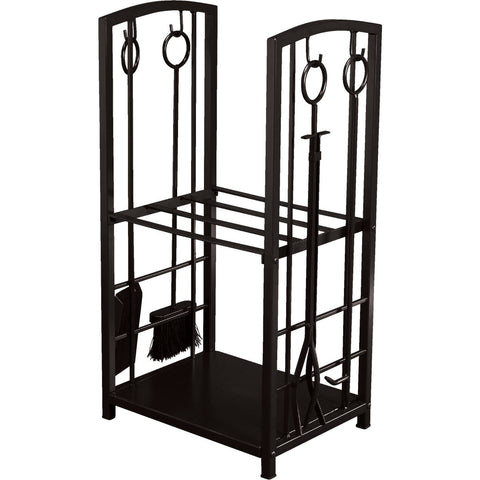 Home Impressions Fireplace Tool Set with Log Rack; Mfg #LG-1001