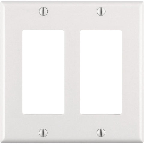Leviton Decora Antimicrobial Outlet Wall Plate; Mfg #RA2-80409-2AW