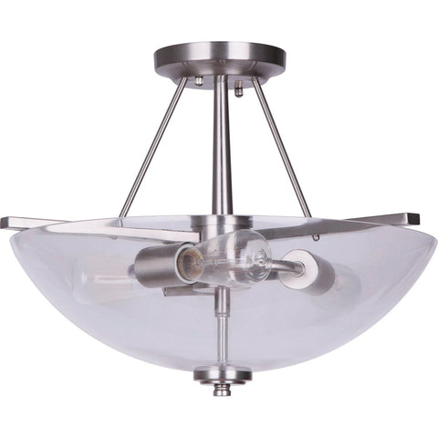 Home Impressions 15 In. Semi-Flush Mount Ceiling Light Fixture; Mfg #ISF256A03BN-C