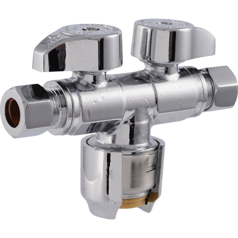 SharkBite Shut-Off/Dual Outlet Valve; Mfg #URDS123838