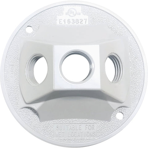 Southwire Round Outdoor Box Cover with 1/2 In. Hole; Mfg #WRC350W-UPC