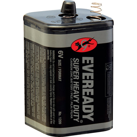 Eveready 6V Spring Terminal Zinc Lantern Battery; Mfg #1209
