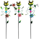 Alpine Frog Garden Stake Lawn Ornament; Mfg #LJJ1024A