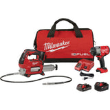 Milwaukee M18 FUEL 2-Tool Impact Wrench & Grease Gun Combo Kit; Mfg #2967-22GG