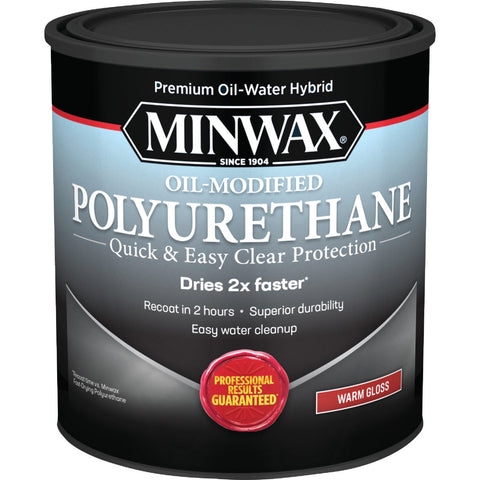 Minwax Water Based Oil-Modified Interior Polyurethane; Mfg #630150444