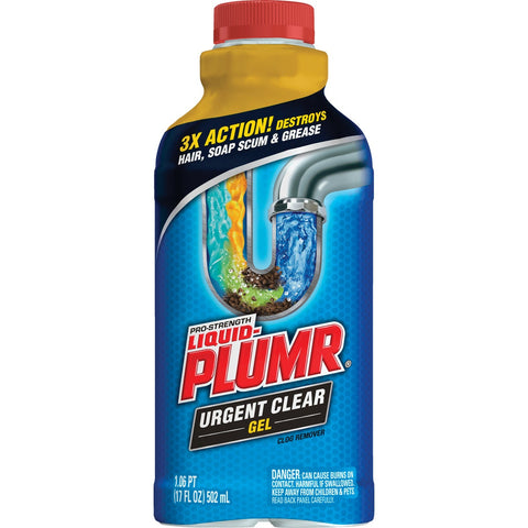 Liquid-Plumr Urgent Clear Pro-Strength Drain Cleaner; Mfg #30548