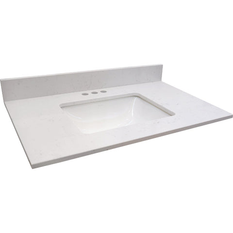 Bertch Oasis Vanity Top with Rectangular Bowl; Mfg #O-Q-JW-RPB3722