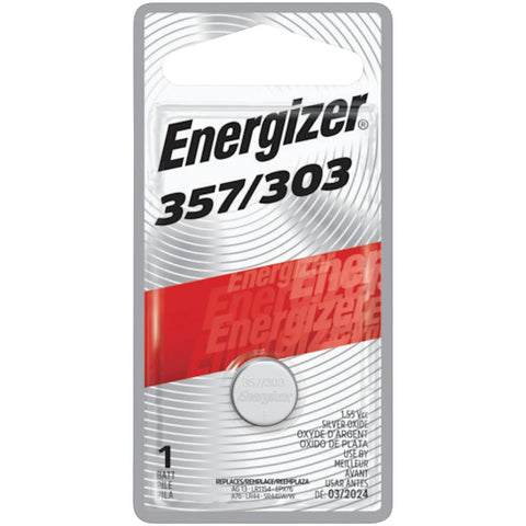 Energizer 357/303 Silver Oxide Button Cell Battery; Mfg #357BPZ
