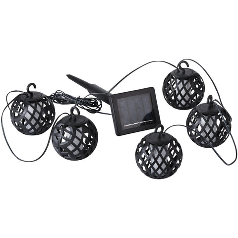 Outdoor Expressions Solar Flame Patio String Lights; Mfg #LG-38