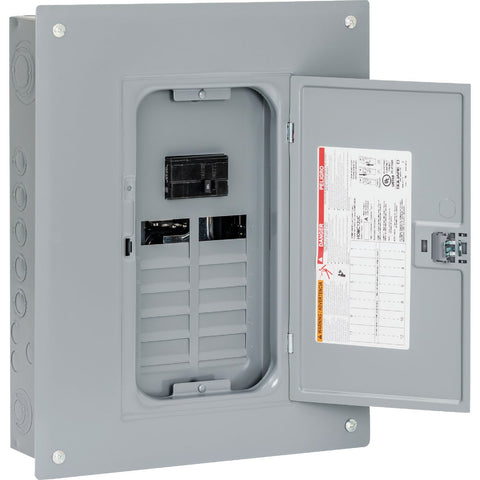 Square D Homeline 100A Main Breaker Plug-on Neutral Load Center; Mfg #HOM1224M100PC