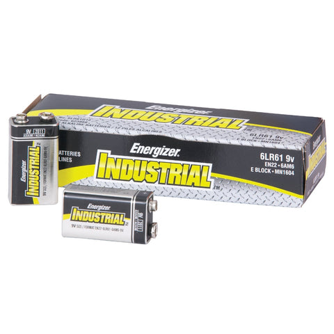 Energizer Industrial 9V Alkaline Battery; Mfg #EN22