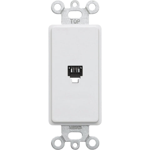 Leviton Decora Telephone Jack; Mfg #022-40649-00W