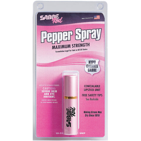 Sabre Red Pepper Self-Defense Spray Lipstick Case; Mfg #MD-LV-02