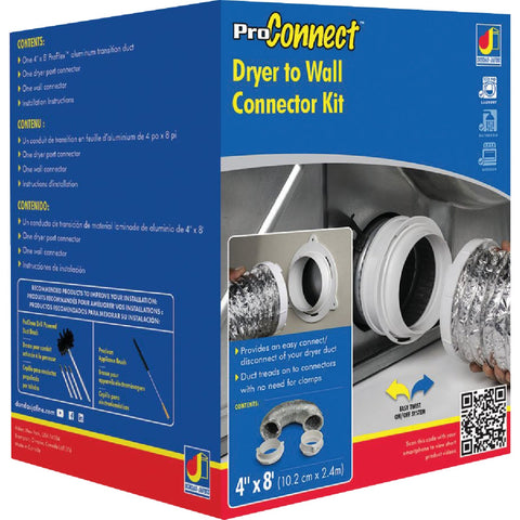Dundas Jafine ProConnect Adapter White Dryer to Wall Connector Kit; Mfg #TD48PCN