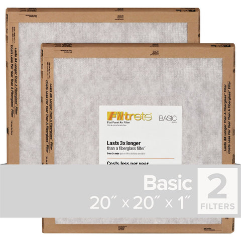 Filtrete Residential MPR Flat Panel Furnace Filter; Mfg #FPL02-2PK-24