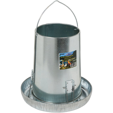 Farm-Tuff Galvanized Hanging Poultry Feeder; Mfg #25HF