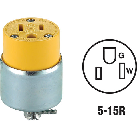 Leviton Armored Cord Connector; Mfg #000-515CA