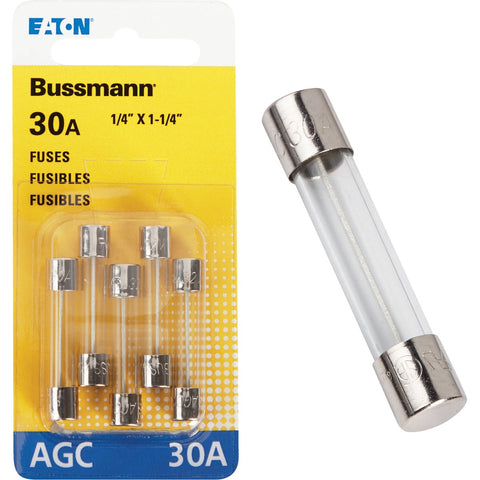 Bussmann Glass Tube Automotive Fuse; Mfg #BP/AGC-30-RP