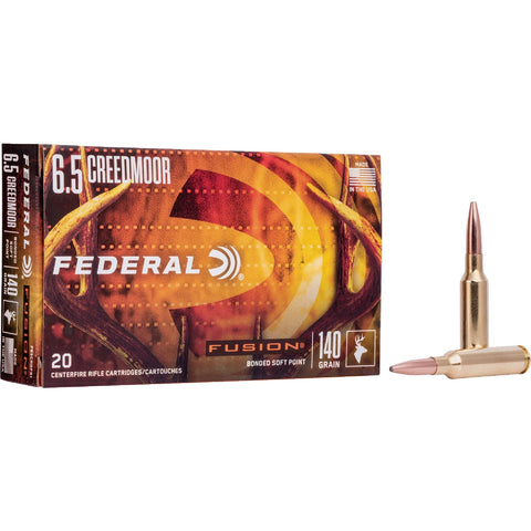 Federal Fusion 6.5 Creedmoor Centerfire Ammunition Cartridges; Mfg #32160