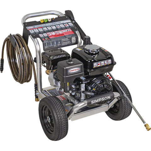 Simpson Pressure Washers 3000 psi at 3.0 GPM HONDA GX200 with AAA Triplex Pump Cold Water; Mfg #61458/IR3030212