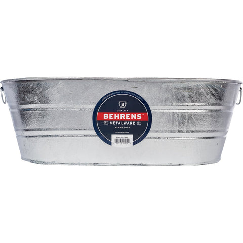 Behrens Hot-Dipped Steel Utility Tub; Mfg #3-OV