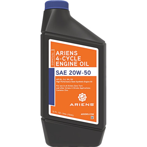 Ariens 20W50 Synthetic Blend Oil; Mfg #70724600