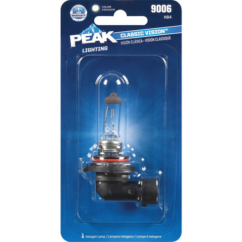 PEAK Classic Vision Halogen Automotive Bulb; Mfg #9006-BPP