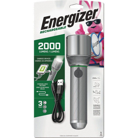 Energizer 2000 Lm. Rechargeable Flashlight; Mfg #ENPMHRL9