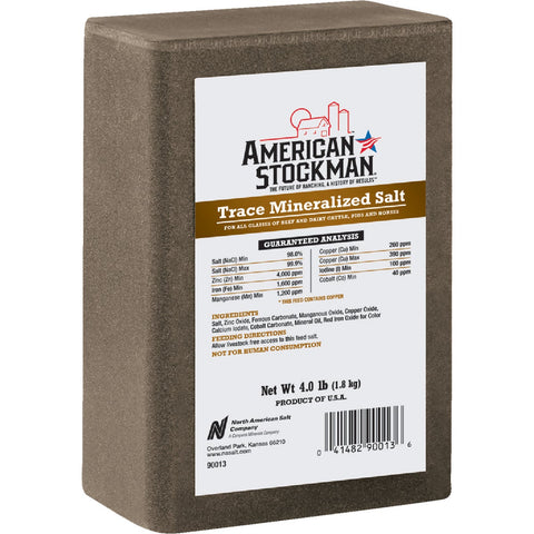 American Stockman Trace Mineral Salt Block; Mfg #90013
